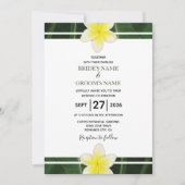 Frangipani jaune Plumeria Invitations de mariage (Devant)