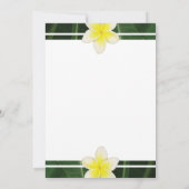Frangipani jaune Plumeria Invitations de mariage (Dos)