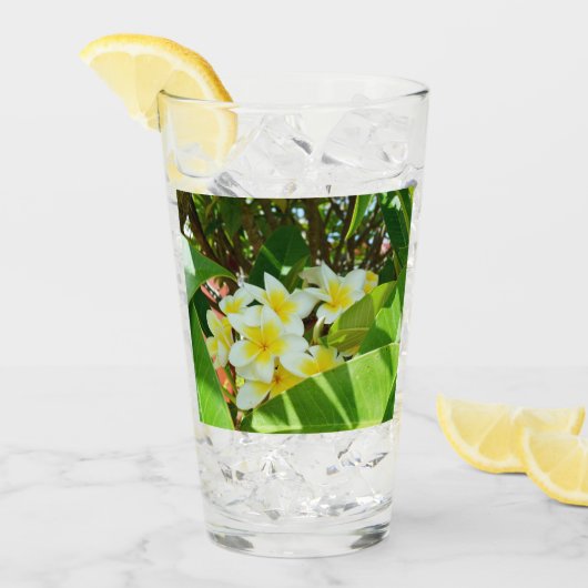 Frangipani jaune, Verre à boire (Devant glace)