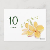 Frangipani Numéro de table Carte postale (Dos)