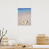 Frangipani op het strand poster (Keuken)