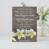 Frangipani Plage Mariage sur mesure Invitations (Debout devant)