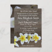 Frangipani Plage Mariage sur mesure Invitations (Devant / Derrière)