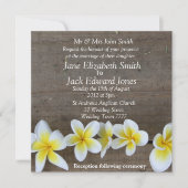 Frangipani Plage Mariage sur mesure Invitations (Devant)