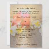 Frangipani Plage Tropical Invitations de Mariage (Devant)