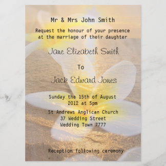 Frangipani Plage Tropical Invitations de Mariage