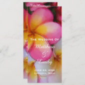 Frangipani Plumeria Bloemen Trouwprogramma Programma (Voorkant / Achterkant)