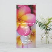Frangipani Plumeria Fleurs Programme de mariage (Debout devant)