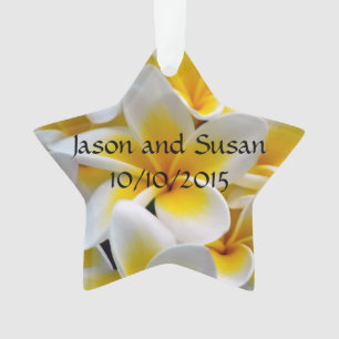 Frangipani Plumeria Flower bruiloft Ornament