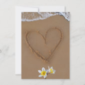 Frangipani Plumeria Ocean Wave Wedding Invitations (Dos)