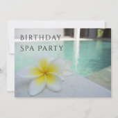Frangipani & Pool Verjaardags Spa Dag Kaart (Voorkant)