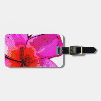 Frangipani Pop Art Bagagelabel