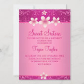 Frangipani rose chaud sucré16 Invitation d'anniver (Dos)