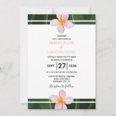Frangipani rose Plumeria Invitations de mariage (Devant)