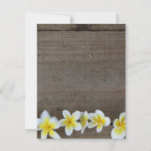 Frangipani rustique / Plumeria Beach Invitations d (Dos)