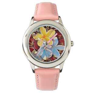  Frangipani Tree Pop Art, Meisjes Watch Horloge