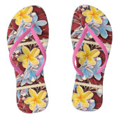 Frangipani Tree Pop Art, Teenslippers (Voetbed)