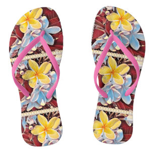 Frangipani Tree Pop Art, Teenslippers