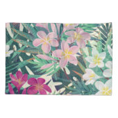 Frangipani Tropical: roze-wit . Kussensloop (Achterkant)
