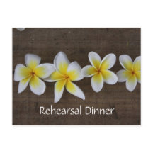 Frangipani uitnodigingen voor huwelijksproef