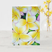 Frangipani-Waterverf Kaart (Gele Bloem)