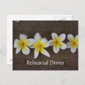Frangipani Wedding Rehearsal Uitnodigingen (Voorkant / Achterkant)