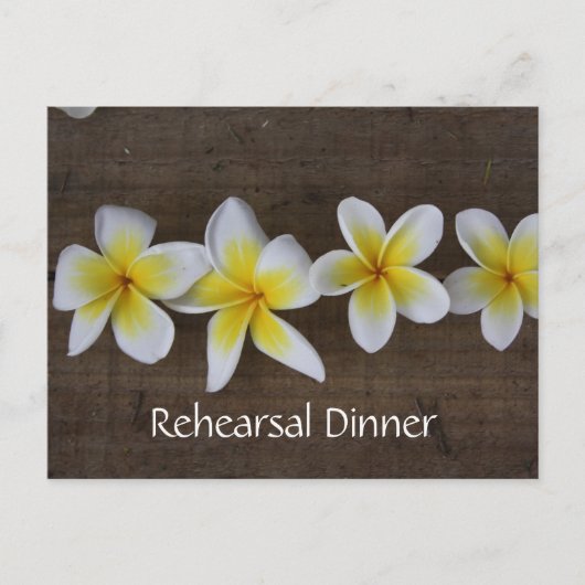 Frangipani Wedding Rehearsal Uitnodigingen (Voorkant)