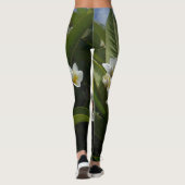 Frangipanis met vlinder, full print Leggings (Achterkant)
