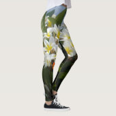 Frangipanis met vlinder, full print Leggings (Rechts)