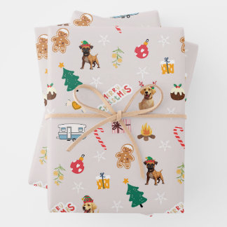 Frank & Baxter kerst inpakpapier - Latte Vel