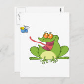 Frank de kikker met Buzzy de Fly Briefkaart (Voorkant / Achterkant)