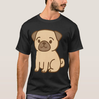 Frank de reebruine pug - Schattige Kawaii Pug T-shirt