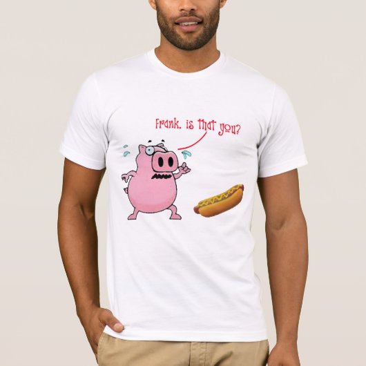 Frank, is dat je een hotdog grappig T-shirt ontwer (Voorkant)