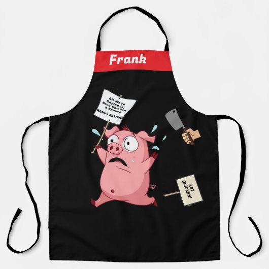Frank... is dat je ? Grappig eten rundvlees BBQ li Schort (Voorkant)
