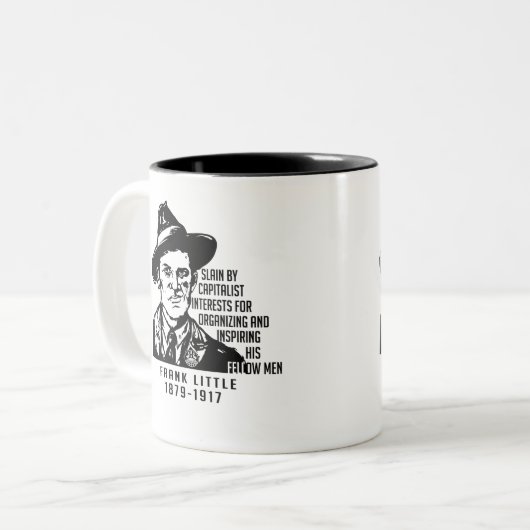 Frank Little IWW Cite La Mug À Café À Deux Tons (Devant gauche)