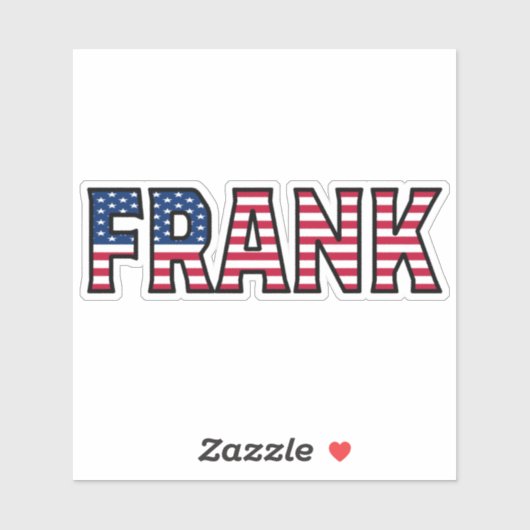 Frank Name Vorname USA Sticker Stickerset (Vel)