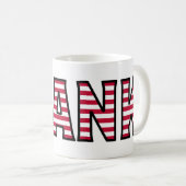 Frank Nom Prénom tasse style USA tasse à café (Devant droit)