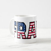 Frank Nom Prénom tasse style USA tasse à café (Devant gauche)