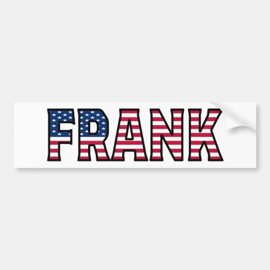 Frank Nom Vorname USA Aufkleber Sticker Auto (Devant)