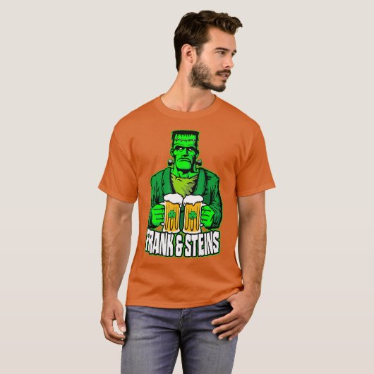 Frank Steins St Patricks Day Frankenstein Beer T-shirt (Voorkant volledig)