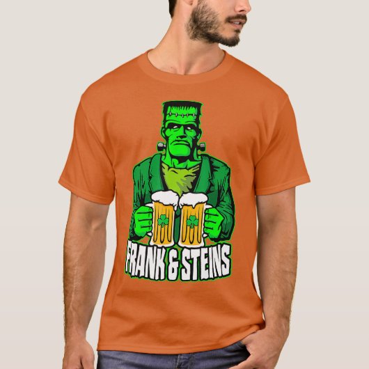 Frank Steins St Patricks Day Frankenstein Beer T-shirt (Voorkant)