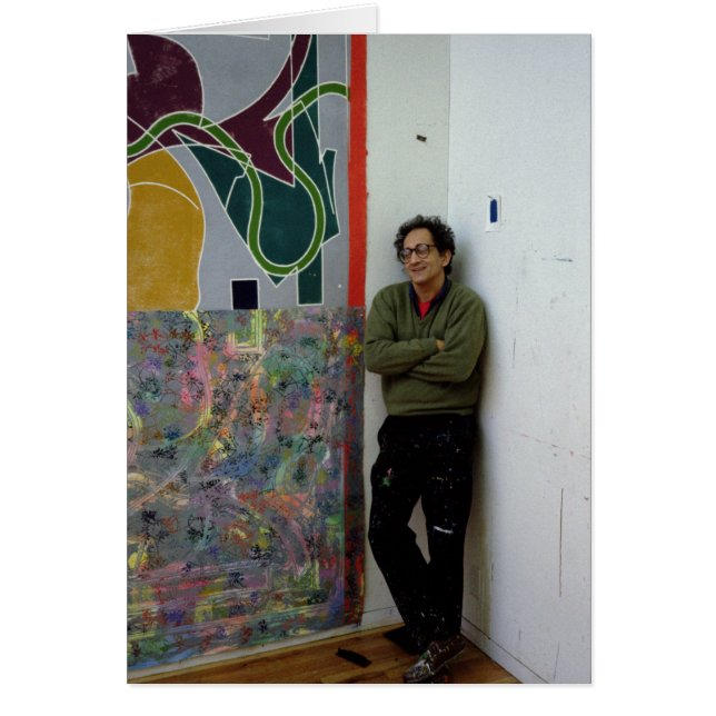 Frank Stella naast een van zijn werken (Voorkant)