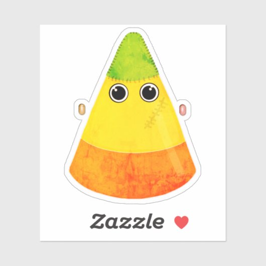 Franken Candy Corn Halloween Sticker (Vel)