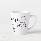 Franken, Franconia Flag Heart, Franconisch Latte Mok (Rechts)