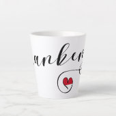 Franken, Franconia Flag Heart, Franconisch Latte Mok (Voorkant)