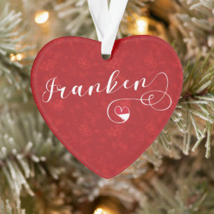 Franken, Franconia Flag Heart, Franconisch Ornament