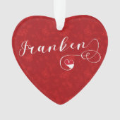 Franken, Franconia Flag Heart, Franconisch Ornament (voorkant)