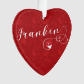 Franken, Franconia Flag Heart, Franconisch Ornament (voorkant)