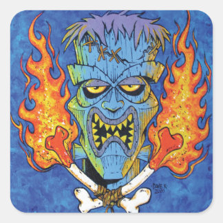 Franken-Tiki Vierkante Sticker