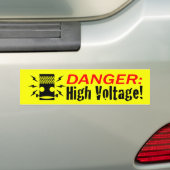 Frankenar HIGH VOLTAGE! Bumpersticker (Op auto)